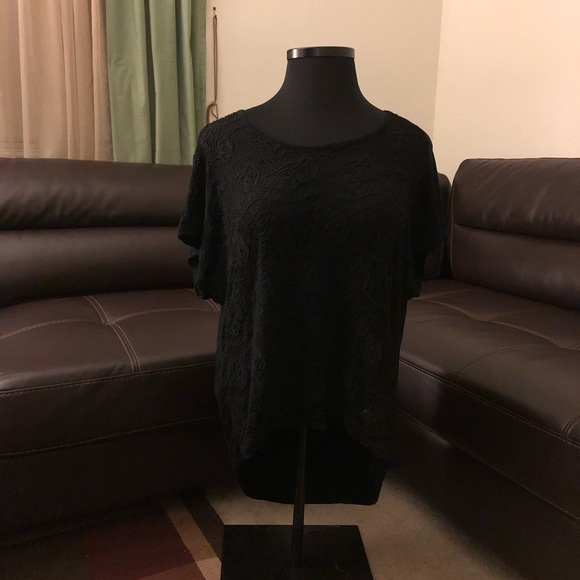 Black Torrid Peekaboo Blouse - Picture 3 of 4